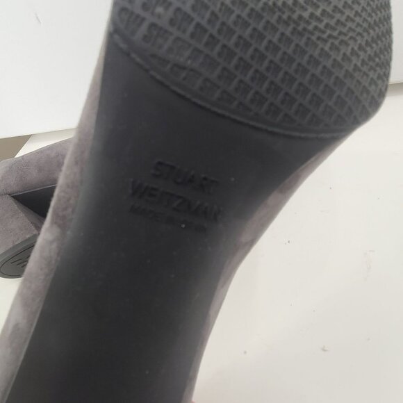 Stuart Weitzman Women's Suede Heels Gray Size 8.5 - Picture 7 of 10